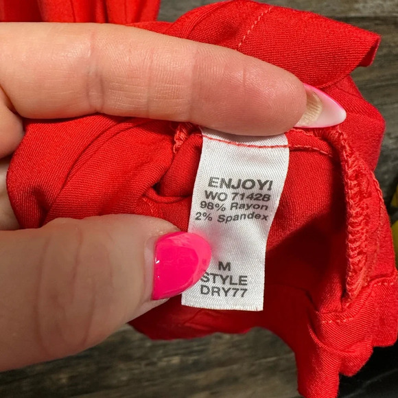 Michael Stars Red Off-Shoulder Dress - Picture 4 of 8